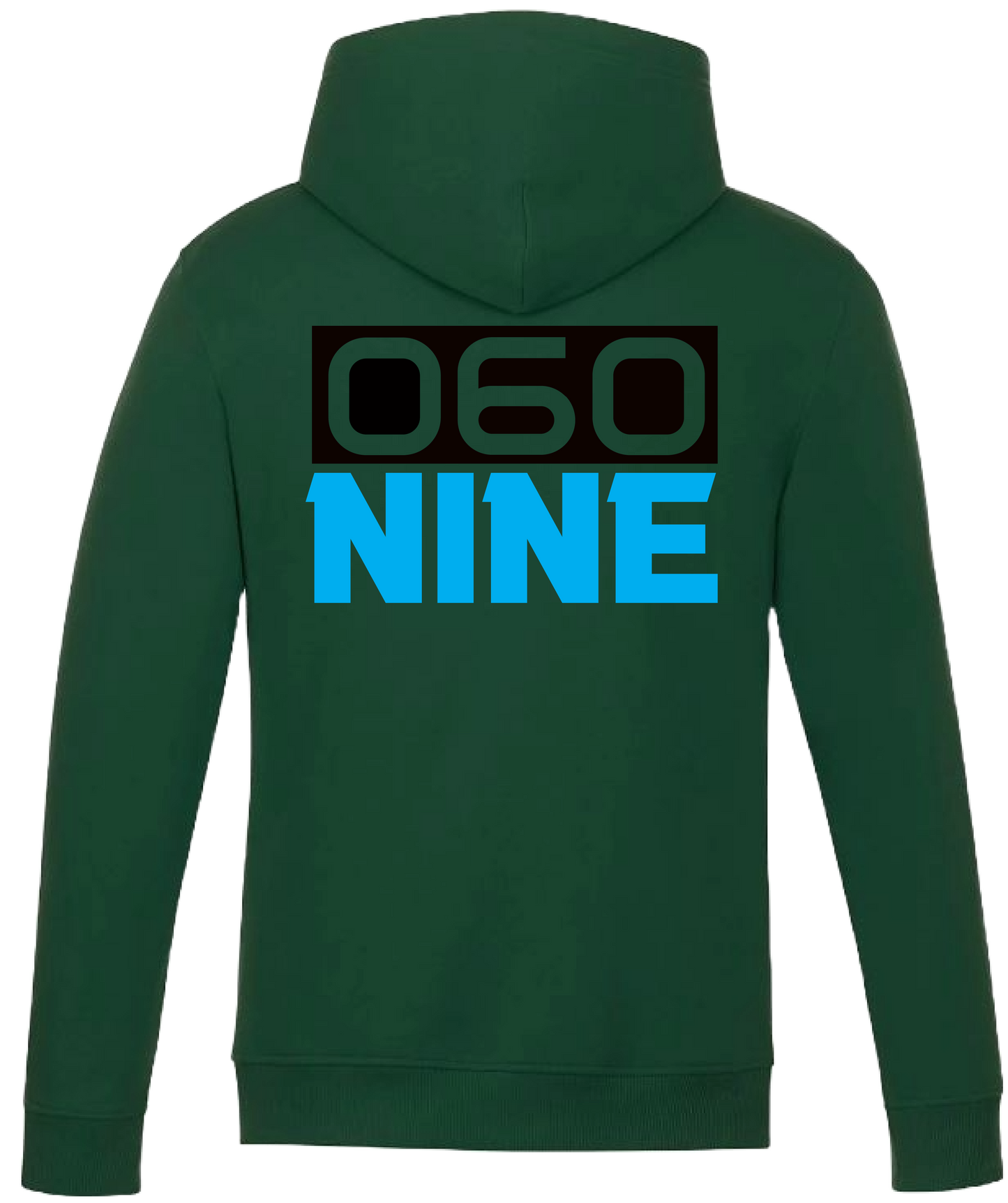 inverted forest green hoodie