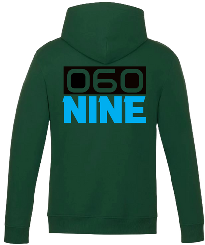 inverted forest green hoodie